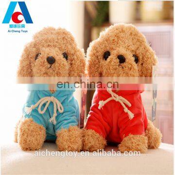 new products plush teddy dog toys with sports T shirt