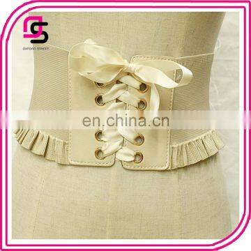 yiwu factory wholesale newst fashion falbala elastic extra wide coret belt