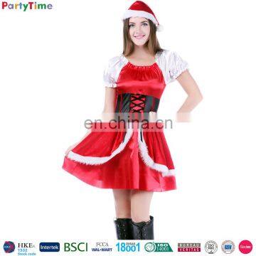 girls christmas party costume wholesale factory santa claus costume christmas for sexy women