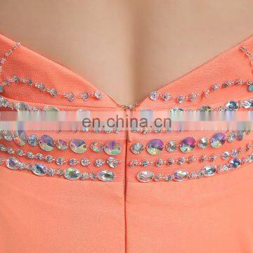 Glamorous Elegant Halter Necklines Chiffon Glittering Beaded Evening Dress Long Evening Dresses AJ020 photo-6