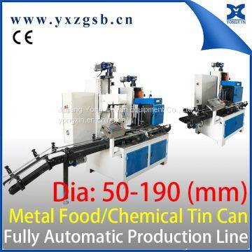Auto Small Chemical Can Packaging Making Machinery Production Line for 0.25-5L Tin Can