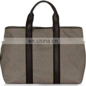 Heavy canvas designer shoulder shopping bags