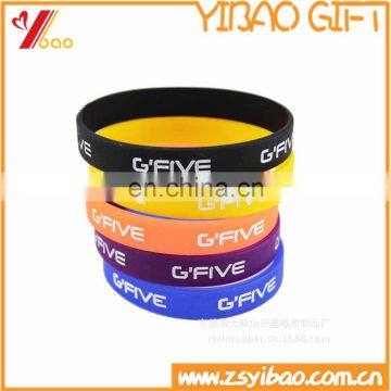 Wholesale custom bulk cheap silicone wirstband/debossed silicone bracelet