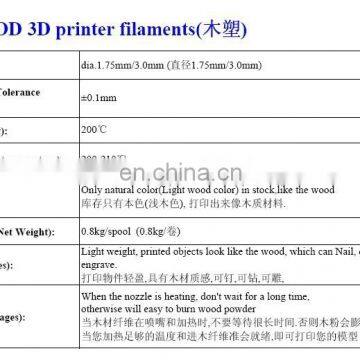 OEM Your Brand Wood PLA Plastic Filament for 3d Pen or 3d Printing Printer 0.25kg/spool photo-4