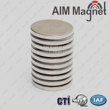 Nickel-plating n45 disc neodymium magnet 30mm x 2mm