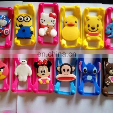 hot sell universal Cartoon Silicone bumper case frame phone case compatible with all phones for 2016 new products