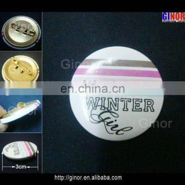 Metal tin button for gifts