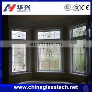 CE Standard Size Customized Aluminum Frame Stained Glass Window Decorations