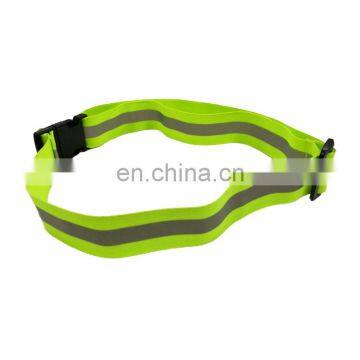 Fluorescent green reflective safety sash for running