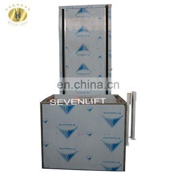 7LSJW Shandong SevenLift stainless steel retail manual 300kg hydraulic vertical wheelchair home lift elevators for sale