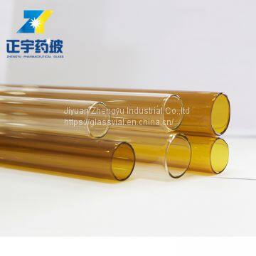 Wholesaler high temperature think-walled amber glass tubes