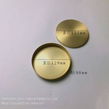 Brass round small tea cake box 100g tea cake special diameter 131mm, height 20mm