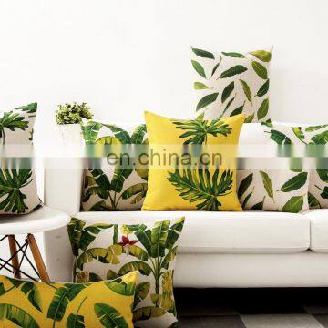 China 18"x18"  printing furniture cushions cover with leaves