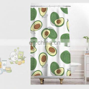 I@home Modern Custom Print Pineapple Waterproof Bathroom Polyester Shower Curtain