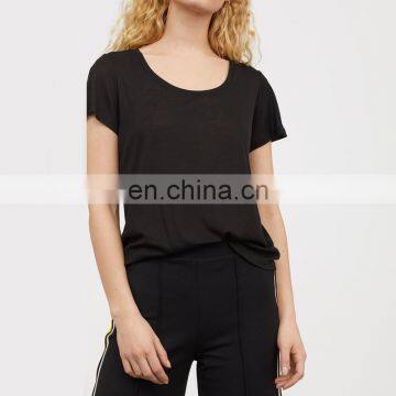 Blank Low Collar White T Shirt Bulk, Custom Women T-Shirts