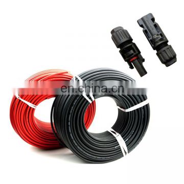 Low Voltage PV1-F power 2 core dc twin solar pv electrical cable 6 mm copper electric wire