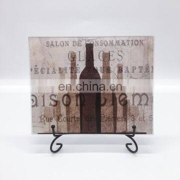 China Supplier Clear Tempered Glass Chopping Board With Rough Edge