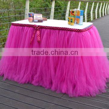 Romantic Wedding Party Birthday Supply Dessert Station Tutu Tulle Table Skirt Cover SD103