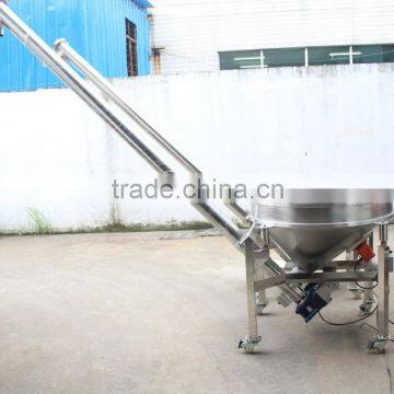 Screw loading machine with hopper