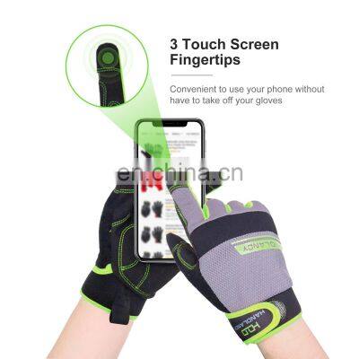 HANDLANDY Flexible Breathable Farming Ranching Garden Gloves Safety Work Gloves Touch Screen Mechanic Gloves photo-3