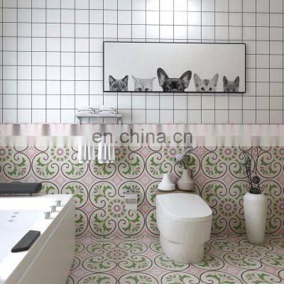 Pink Kitchen Bathroom Balcony Non-slip Wear-resistant Parquet Floor Tiles photo-3