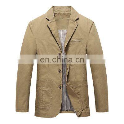 Zheng Wholesale Custom Men's New Casual 100% Cotton High Quality Large Size Small Suit Plus Size Men's Jackets photo-3
