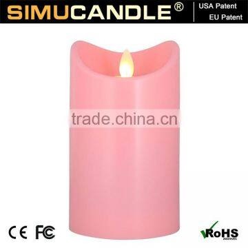 Led candle with real flame and timer and USA, EU patent