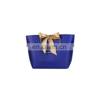 Large Size Paper Packaging Bag For Underwear Clothes Cardboard Paper Gift Bag With Gold Handles