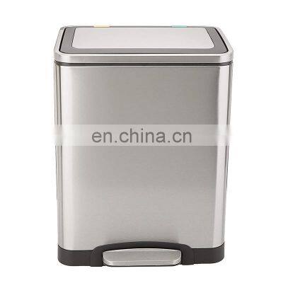 High Quality Thick Material 30 Liters Classify Trash Can Soft Closed Anti-fingerprinting Pedal Bin Kitchen Use Rubbish Pedal Bin photo-2