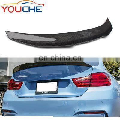 Рулевой спойлер задней крышки багажника из углепластика в стиле PSM для BMW M4 F82 2014 - 2019 годов