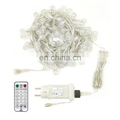 Outdoor Waterproof IP44 Christmas Fairy Bubble Ball String Lights Music Remote Control Garden String Bubble Light For Home photo-5