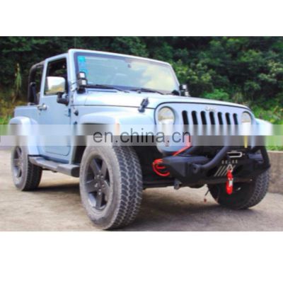 steel and alum alloy texture black front bumper for Jeep Wrangler JK