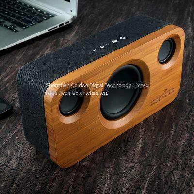 25W Bluetooth Speaker (A320) With Super Bass, Loud Bamboo Wood Home Audio Wireless Speakers With Subwoofer photo-3