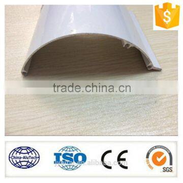 silvery white anodized aluminium pipe