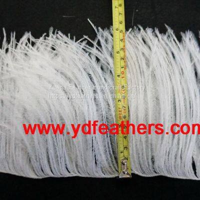 2py Ostrich Feather Fringe/Trim Sewn On Cord From China