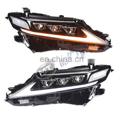 MAICTOP Car LED Head Light Front facelift 3 eyes Headlight for Camry XLE Ascent SX XV70 2018-2021