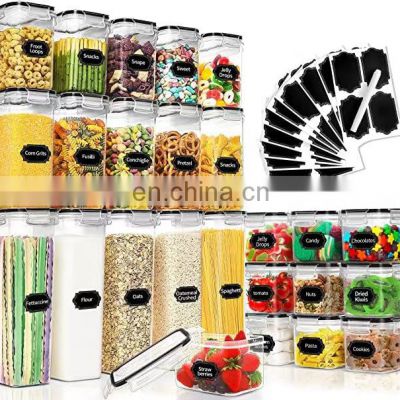 25 Pack Airtight Food Storage Containers Set BPA Free Plastic Dry Food Canisters for Kitchen Pantry Organization and Storage