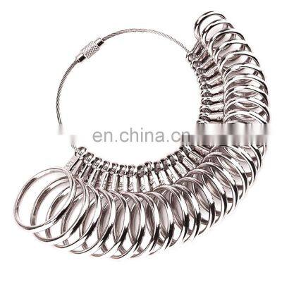 EU/JP/KR/UK/US Useful Standard Jewelry Measuring Tool Rings Size Metal Finger Ring Sizer Measure Gauge