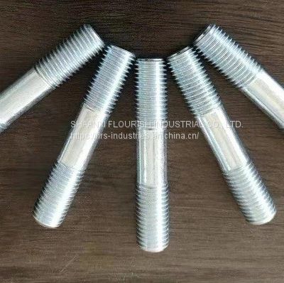 Zinc Plating Steel Double Ended Bolt Electro Galvanized Clamping Type Threaded Studs