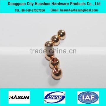 Bead Shape Precision CNC Female Thread Brass Parts Brass Cap photo-5
