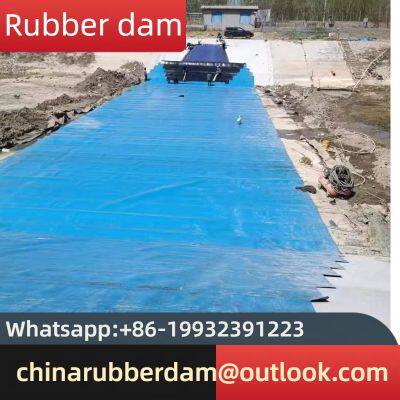 20-60 meter flood control river reservoir air shield dam inflatable flushing rubber dam water retention and storage dam