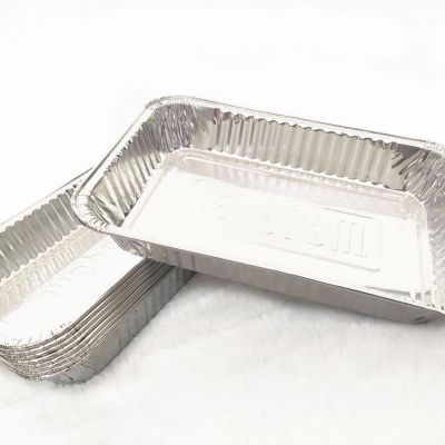 Disposable Colored Printing Aluminum Foil Food Container 650ml Loaf Pan for BBQ Lunch Foil ...