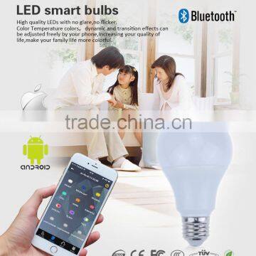 hot selling 220V E27 7W dimmable LED bluetooth bulb