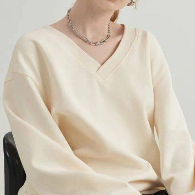 Guangzhifeng 3801# Fashion Double-sided 190g - 360g In-stock Cotton-polyester Shorn Double-sided T-shirt and Sweatshirt Set With Fashionable Fabric photo-3