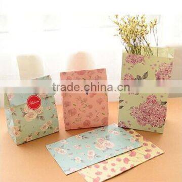 Garden wind floral print craft gift paper bag