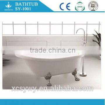 sy1019 modern acrylic claw foot hotel bath tub