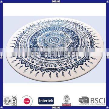 Customized Print Natural Rubber Round Yoga Mat