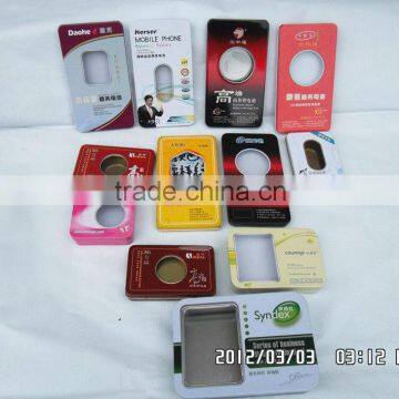 Dongguan Small Battery Cellphone Metal Tin Box With PVC Window photo-3