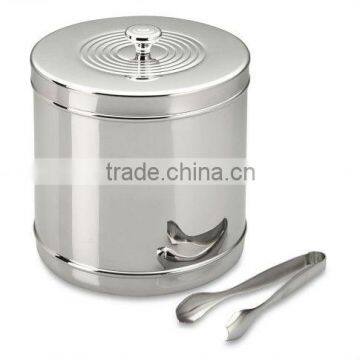 Stainless Steel Ice Bucket With Tong