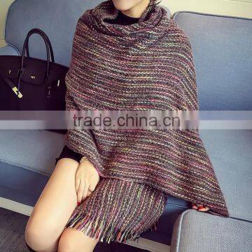Wholesale New Winter Colorful Striped Fashion Ladies Cashmere Scarf photo-4